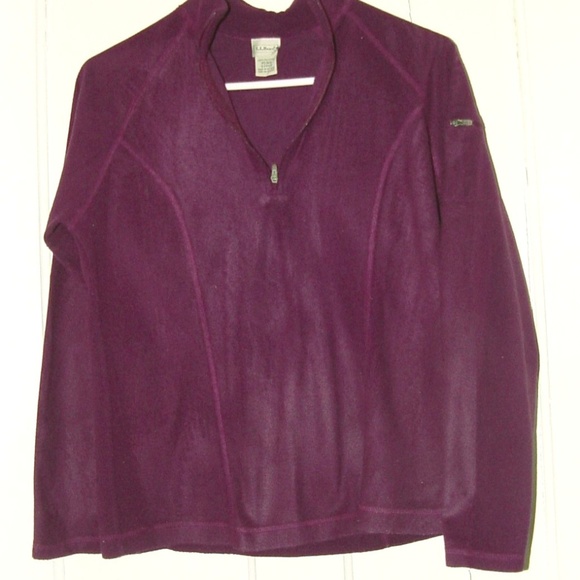 Vintage L.L.Bean Violet Pullover XS/REG w/pocket - Picture 1 of 4